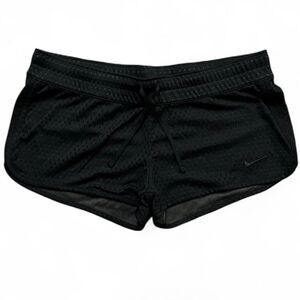 NikeLow Waist Blackout Dri-Fit Mesh Athletic Shorts W/ Drawstring Waist. M.